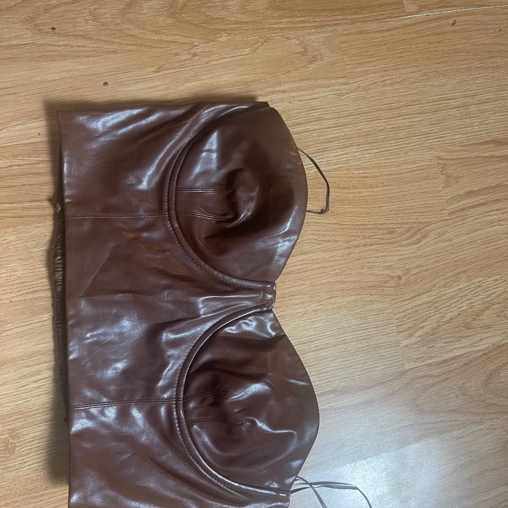 Brown corset top